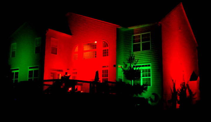 Red light in front of house on sale